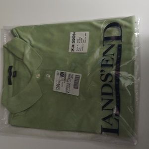 Lands end, women's natural Pima Polo in Citron green